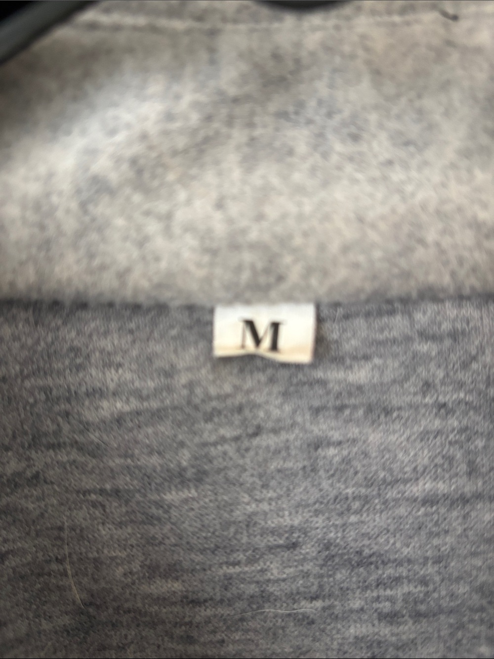 Oversized Light Gray Wool-Blend Shirt Jacket - Picture 3 of 7